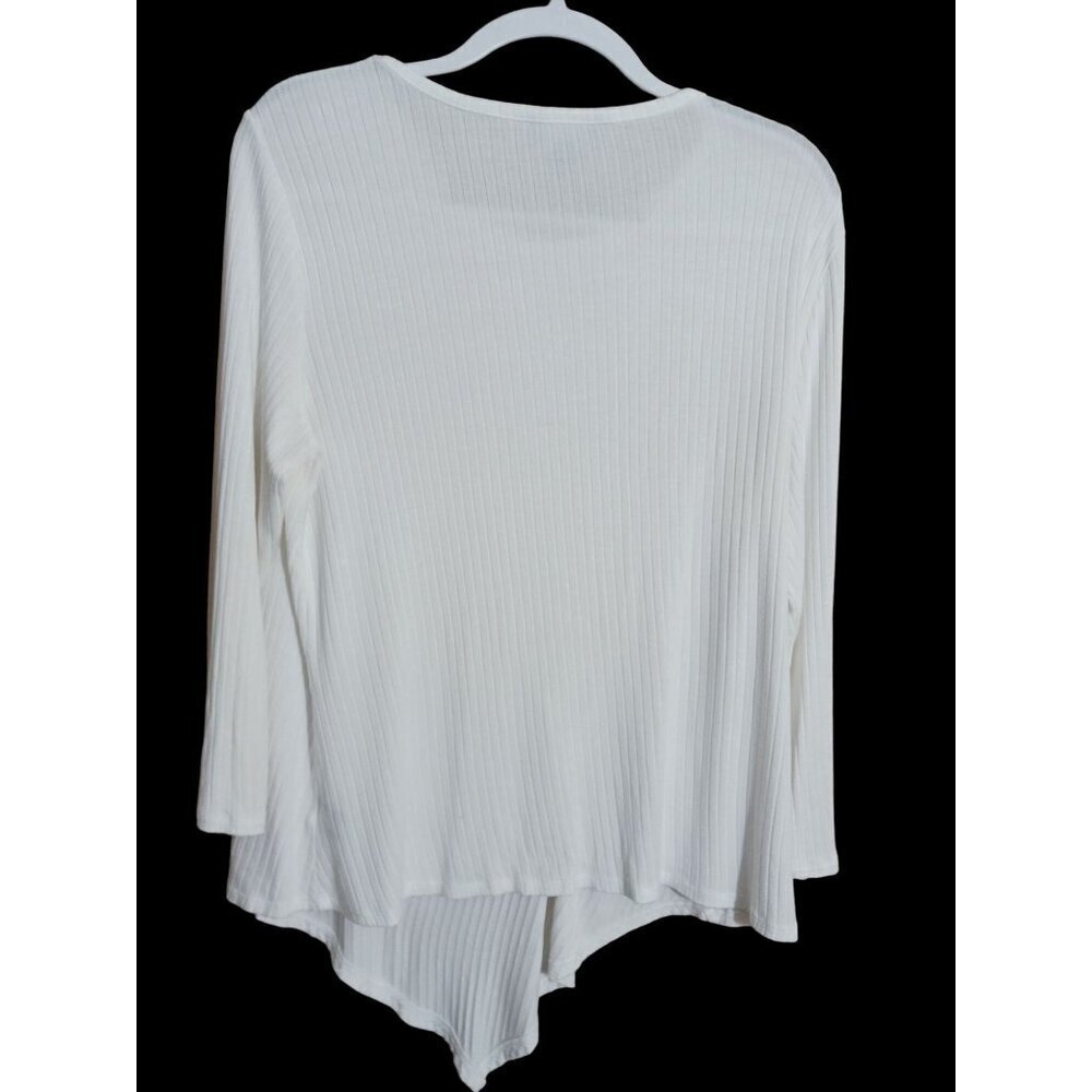 Simply Vera Vera Wang Pleat Drape Top Size L - Picture 2 of 3